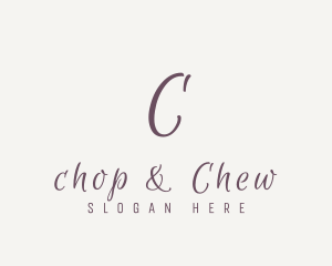 Handwritten - Cursive Elegant Script logo design