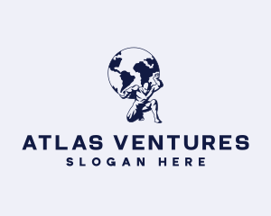 Atlas - Strong Atlas Globe logo design