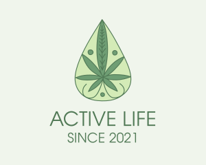 Organic Product - Green Weed Oil logo design