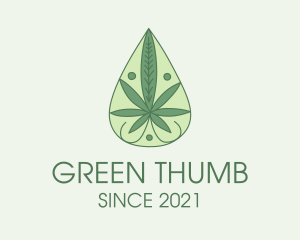 Green Weed Oil  logo design