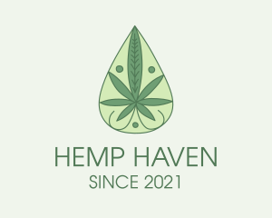 Green Weed Oil  logo design