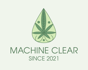 Herbal Medicine - Green Weed Oil logo design