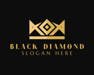 Golden Diamond Crown logo design