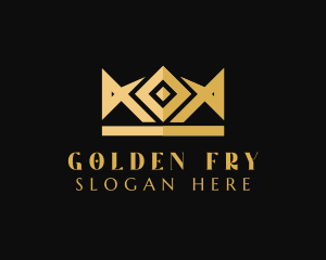 Golden Diamond Crown logo design