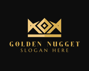 Golden Diamond Crown logo design