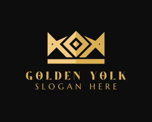 Golden Diamond Crown logo design