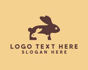 Pet Rabbit Animal  logo design