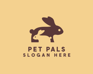 Pet Rabbit Animal  logo design