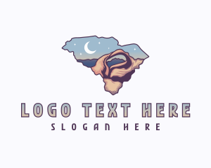 Geography - Mountain Desert Arch logo design