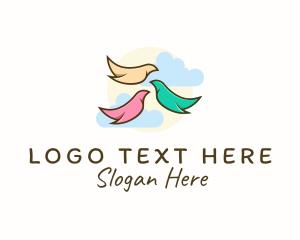 Cute - Kindergarten Triple Bird logo design