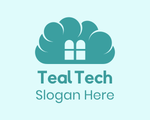Teal Cloud Home logo design