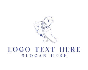 Spiritual - Religious Prayer Rosary logo design