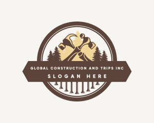 Circular Saw - Forest Carpentry Workshop logo design