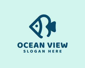 Ocean Fish Spade logo design