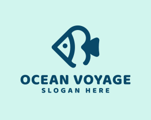 Ocean Fish Spade logo design