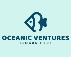 Ocean Fish Spade logo design