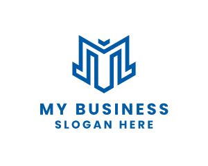Bold Business Letter M logo design