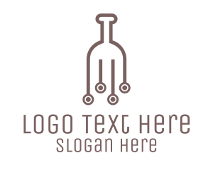 Bartender - Brown Wine Circuit logo design