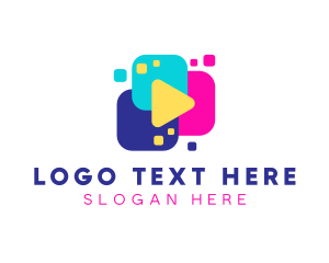 Studio - Multimedia Play Button logo design