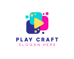 Multimedia Play Button  logo design