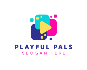 Multimedia Play Button  logo design