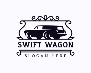 Wagon - Automobile Car Transport logo design