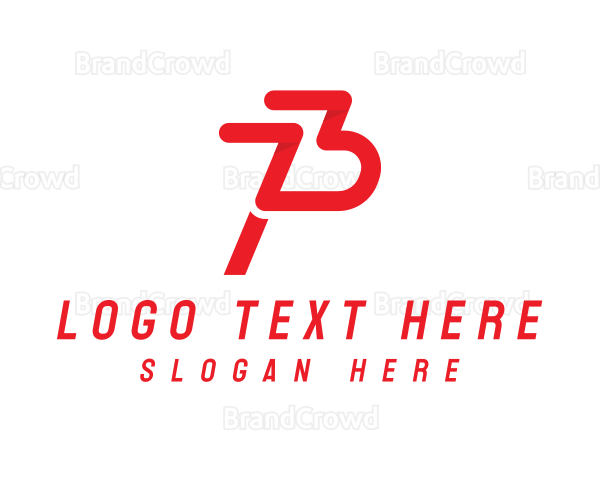 Modern Letter P Outline Logo