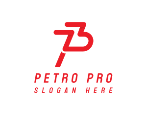 Petroleum - Modern Letter P Outline logo design