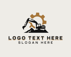 Mining - Industrial Excavator Construction logo design