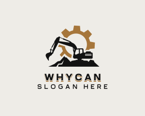 Industrial Excavator Construction Logo