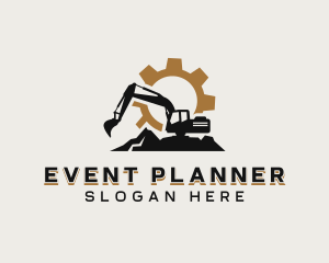 Heavy Equipment - Industrial Excavator Construction logo design