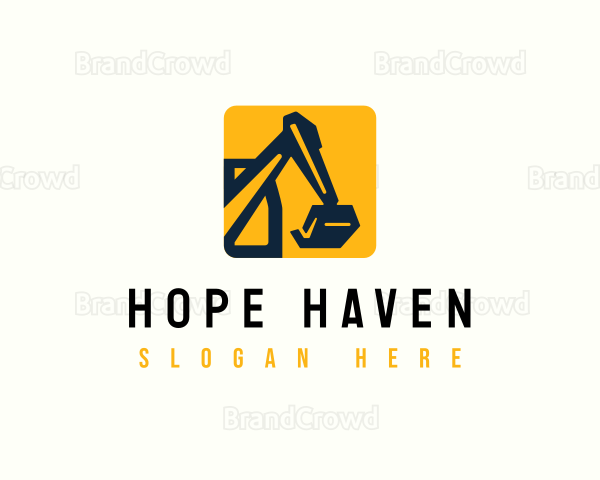 Excavator Industrial Builder Logo