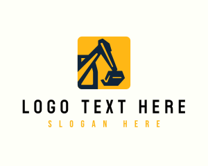 Backhoe - Excavator Industrial Builder logo design