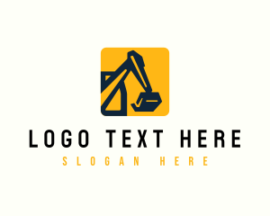 Excavator Industrial Builder Logo