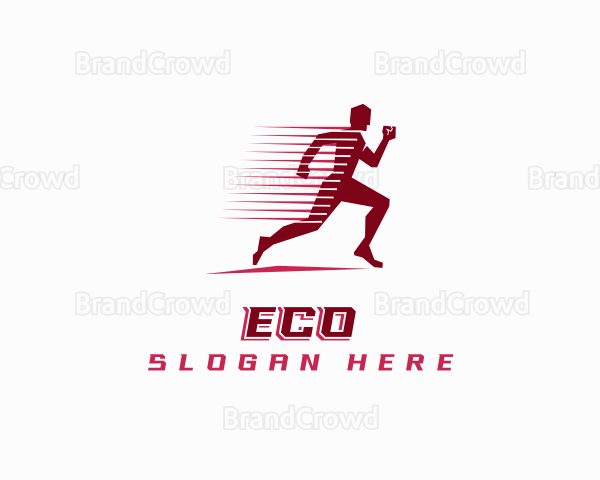 Fast Sprinting Athlete Logo