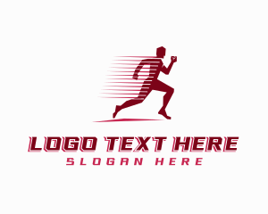 Athlete - Fast Sprinting Athlete logo design