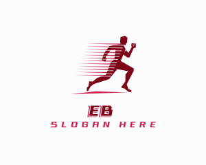Running - Fast Sprinting Athlete logo design
