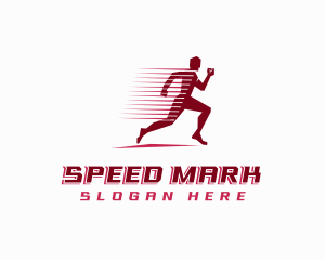 Fast Sprinting Athlete logo design