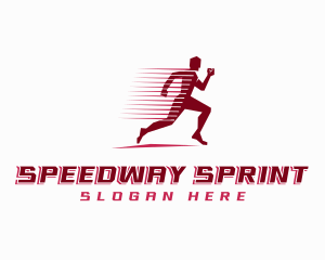 Fast Sprinting Athlete logo design