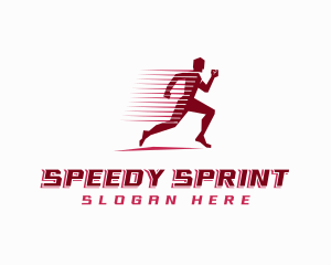 Sprint - Fast Sprinting Athlete logo design