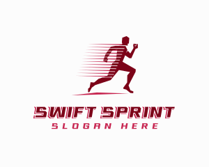 Fast Sprinting Athlete logo design