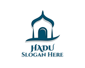 Blue Islam Mosque Logo