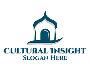 Blue Islam Mosque logo design