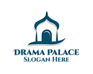 Blue Islam Mosque logo design