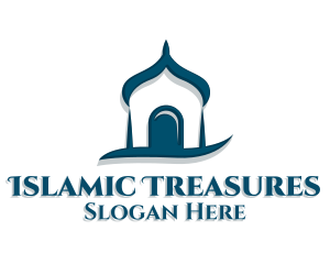 Blue Islam Mosque logo design