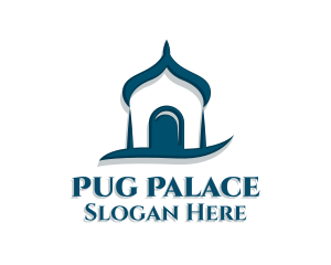 Blue Islam Mosque logo design