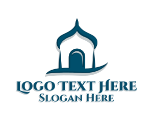 Islam - Blue Islam Mosque logo design