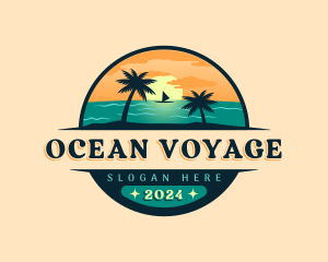 Beach Travel Resort logo design