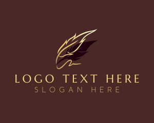 Story - Feather Quill Calligraphy logo design