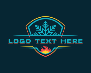 Cold - Thermal Snowflake Fire logo design